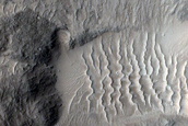 Crater with Steep Slopes in North Elysium Planitia