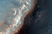 Light-Toned Material Southwest of Trouvelot Crater