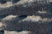 Dune Interaction with Residual Polar Ice