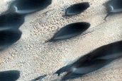 Dune Interaction with Residual Polar Ice