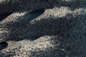 Dune Interaction with Residual Polar Ice