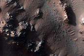 Slope Monitoring in Hale Crater Central Peaks