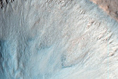 Mid-Latitude Crater with Steep Slopes