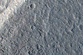 Features around Crater in Tempe Terra