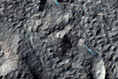 Dipping Layers Along Slope near Reull Vallis