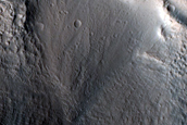 North Facing Gully with Large Alcove and Apron on Concentric Crater Fill