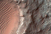 Crater Wall with Potential Chloride Deposit Outcrop