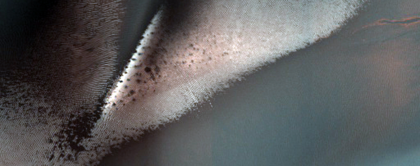 Kaiser Crater Dune Field Defrosting Processes