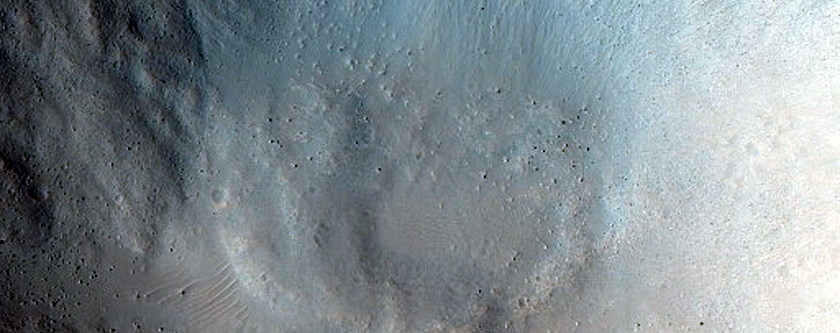 3-Kilometer Diameter Crater with Potential Glacial Deposits