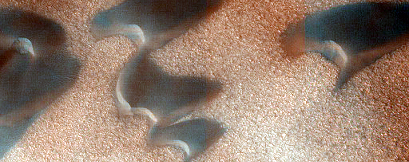 Translucent Ice on Dunes