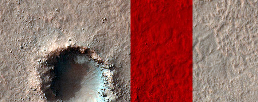 Small Sharp Crater in Basin near Argyre Planitia