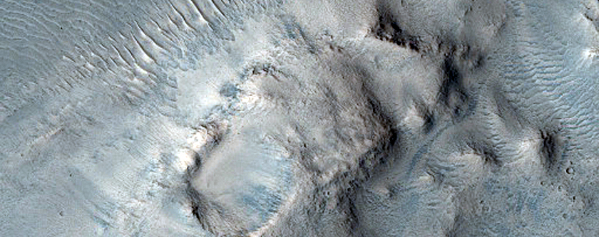 Channel on Floor of Sklodowska Crater