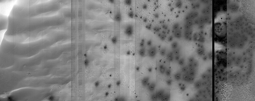 Dunefield near Jeans Crater