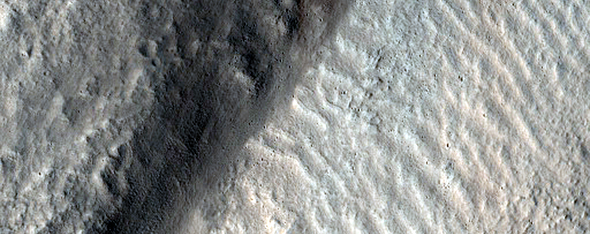 Fresh Impact Crater in Tempe Terra