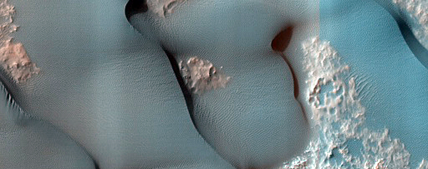 Defrosting Linear Dune Gullies near Martz Crater