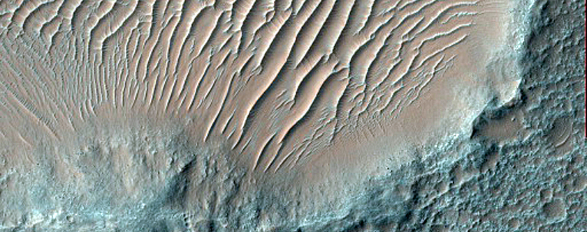 Depression on Crater Floor in Terra Cimmeria