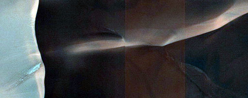 Dune Gullies in Crater