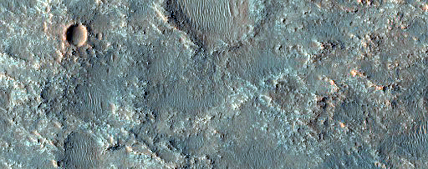 Olivine-Rich Crater Floor near Oenotria Scopuli