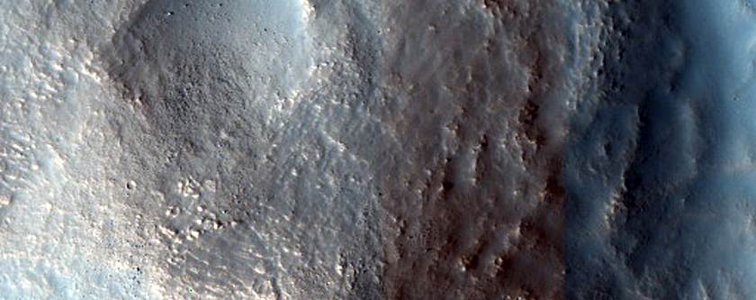 Well-Preserved Crater with Central Uplift in Eastern Acidalia Planitia