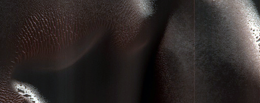 Dune Field with Seasonal Frost and Small Channels