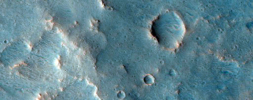 Craters Interacting with Mawrth Vallis