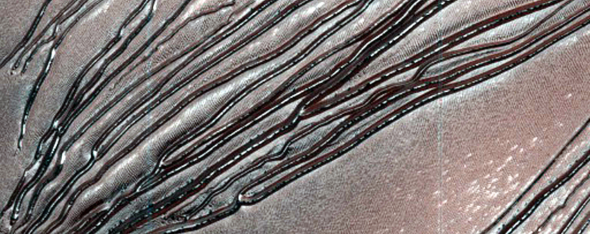 Russell Crater Megadune Defrosting Processes