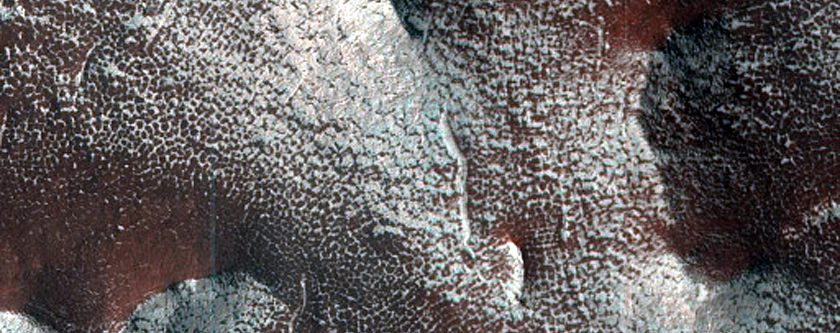 Possible Layers in Southern Mid-Latitude Crater Deposit