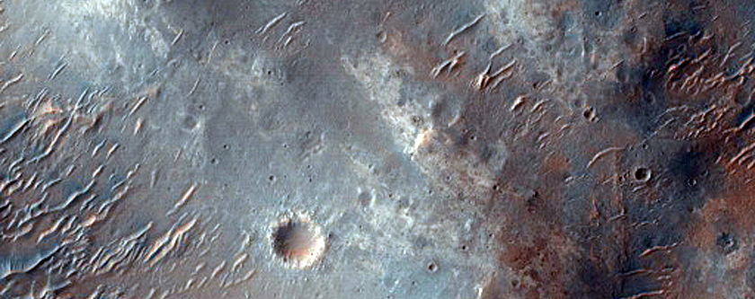 Terrain South of Aurorae Chaos in CRISM T0868-D2300