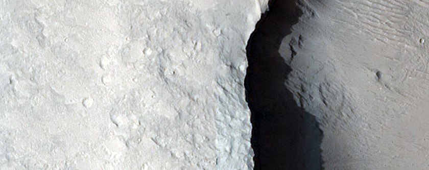 Rocky Mesa Cliffs North of Gale Crater