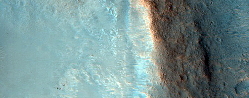 Crater Wall Exposure West of Oxia Planum