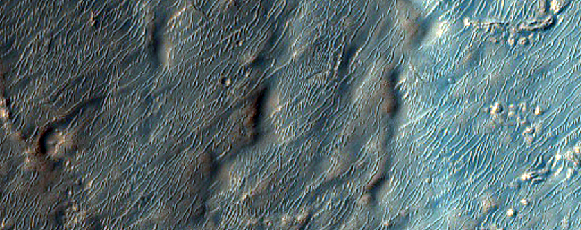 Icy Crater Floor Features