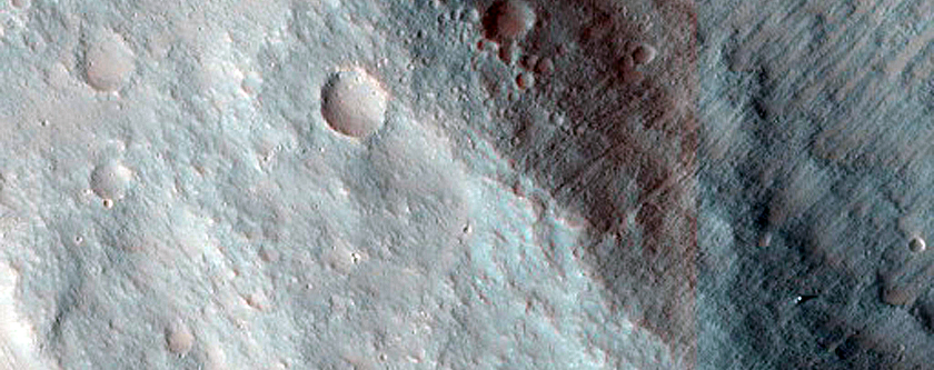 Faulted Landslide in Tithonium Chasma Trough