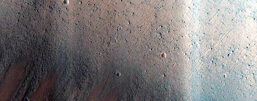 Survey Frost in Fresh-Looking Crater with Steep Slopes