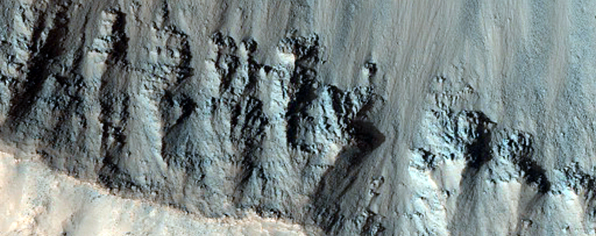 Survey for Frost in Pristine Crater