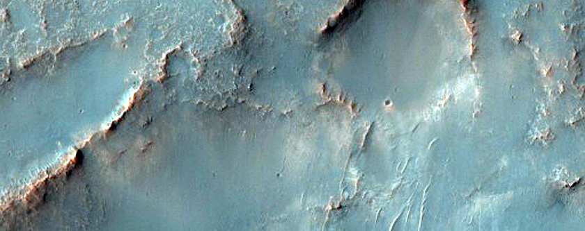 Clays Exposed Northwest of Hellas Planitia