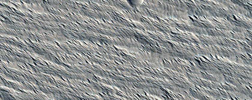 Landforms Southwest of Amazonis Mensa
