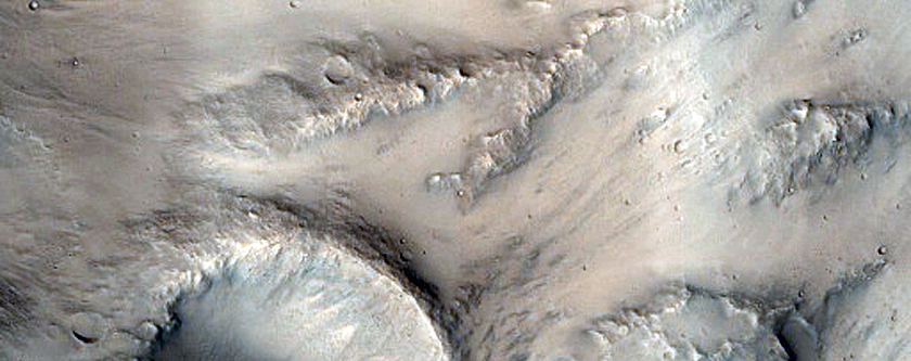 West Rim of Crater East of Isidis Planitia
