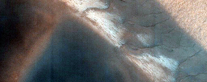 Impact Cratering on Dune in South Polar Region