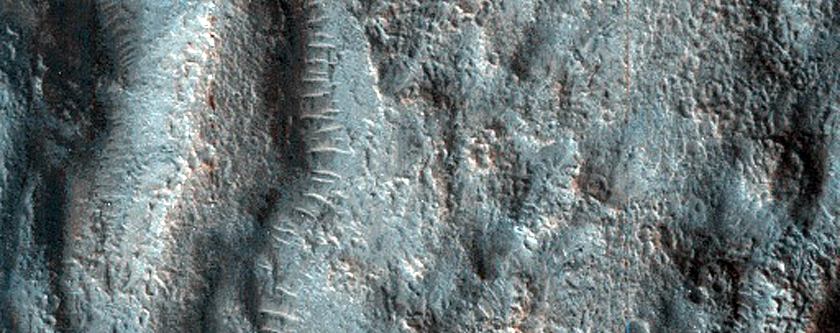 Raised Ejecta around Two Craters
