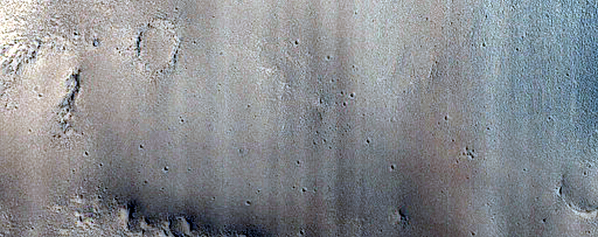 Scarp near Mounds in Tartarus Colles