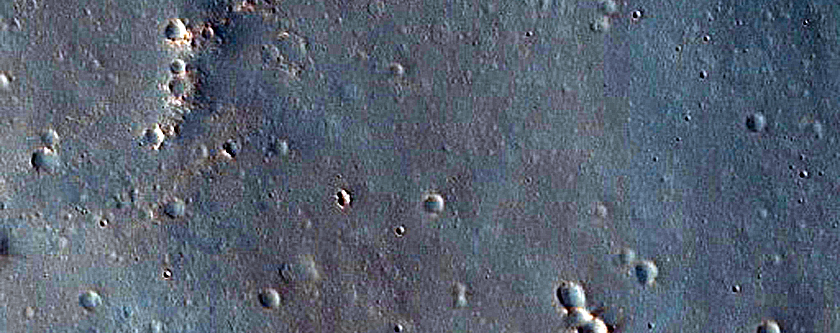 Light-Toned Material Southwest of Trouvelot Crater