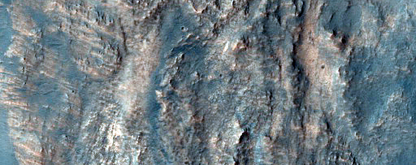 Light-Toned Layered Deposits on Northern Edge of Hellas Planitia