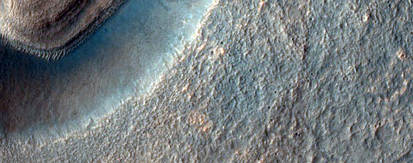 Craters with Layered Structures Northwest of Hellas Planitia
