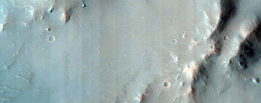 Crater with Rock Outcrops