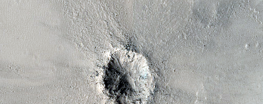 Very Recent Small Impact Site