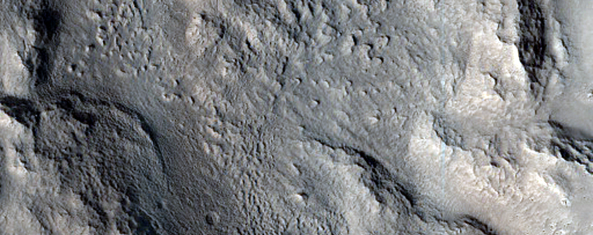Terrain Features around Crater in Arabia Terra