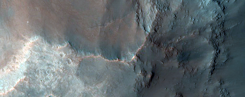 Possible Breccias in Exposed Section of Nirgal Vallis