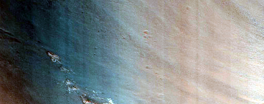 North Slope Climbing Dunes in Central Coprates Chasma