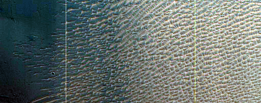 Bedform Change Detection near Mawrth Vallis