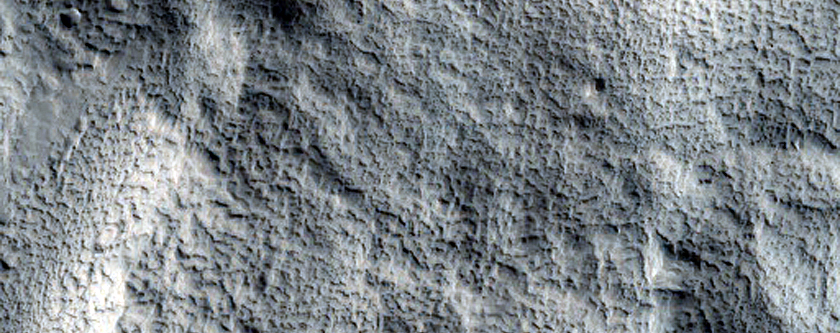 Channels in Focas Crater